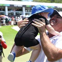 Brooks Koepka and wife Jena Sims celebrate his LIV Golf win with infant son: ‘My winning Crew’
