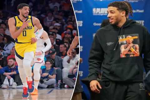 Pacers’ Tyrese Haliburton dons Reggie Miller choke-sign hoodie after tormenting Knicks