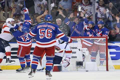 Rangers score first goal of series as Game 2 with Panthers gets chippy