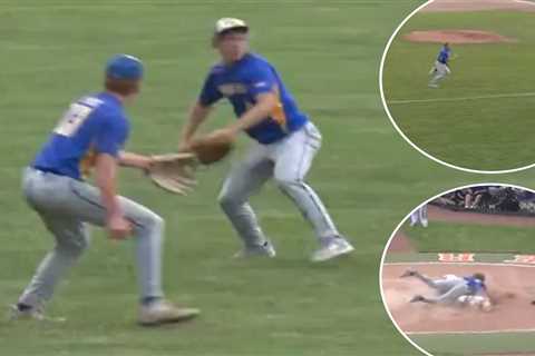 Outfielder sprints to home plate, tags out runner for insane viral Ohio HS baseball play