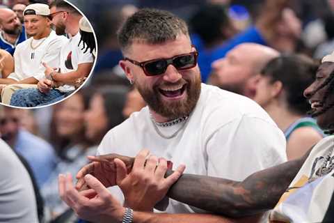 Travis Kelce booed, trolled by Mavericks sitting next to Patrick, Brittany Mahomes  at Game 3