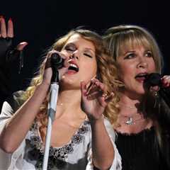 Taylor Swift Plays ‘Clara Bow’ in Front of Stevie Nicks for Live Debut of ‘Tortured Poets’ Track..