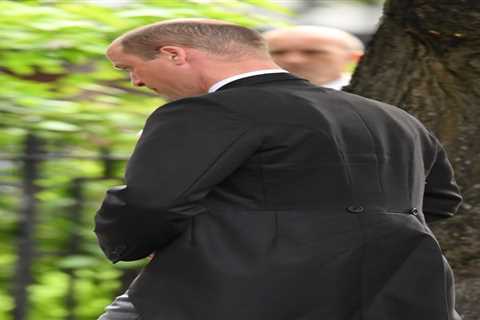 Prince William arrives at wedding of George's godfather Duke of Westminster as an usher