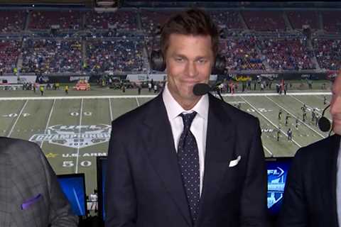 Tom Brady Makes Broadcasting Debut During UFL Championship Game