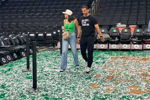 How Celtics coach Joe Mazzulla celebrated NBA title with wife after Finals win