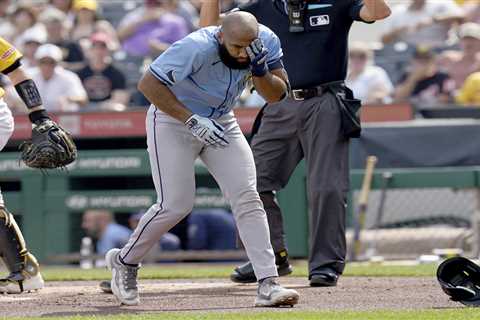 Rays’ Amed Rosario exits game after getting drilled in face by 99 mph pitch in scary scene