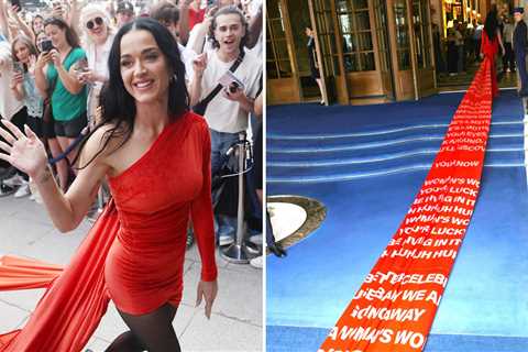 Katy Perry Wears Long Dress Featuring Lyrics to Unreleased Song