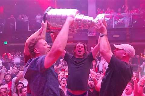 Florida Panthers Bring Stanley Cup To Miami Nightclub To Celebrate Win