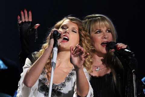 Taylor Swift Plays ‘Clara Bow’ in Front of Stevie Nicks for Live Debut of ‘Tortured Poets’ Track..