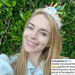 Lindsay Lohan Celebrates 38th Birthday With Huge Smile