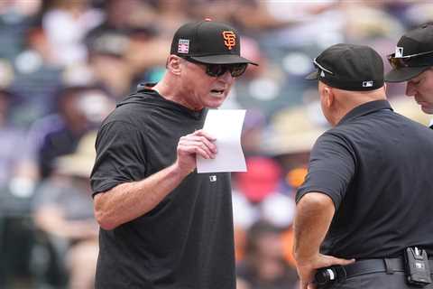 Giants’ Bob Melvin tossed before game even started: ‘I just talked too much’