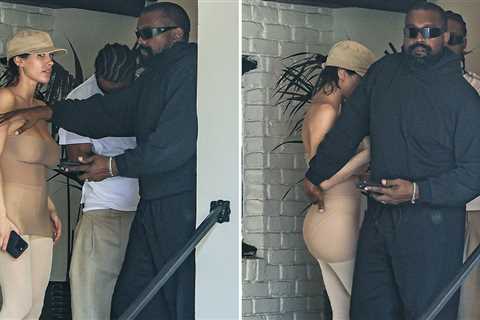 Kanye West Protective of Wife Bianca Censori While Out in All-Nude Ensemble