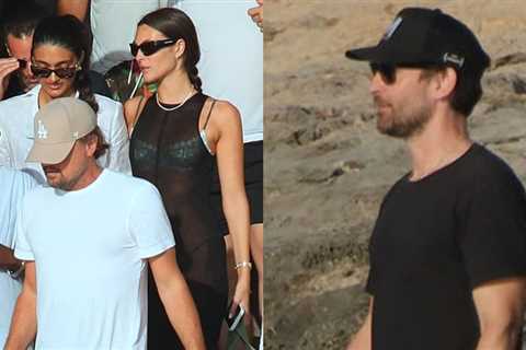 Leonardo DiCaprio & Girlfriend Vittoria Ceretti Vacation With Tobey Maguire & More Famous Pals