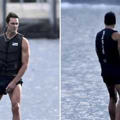 Tom Brady Rides His Electric Surfboard in Miami, Looks Ripped