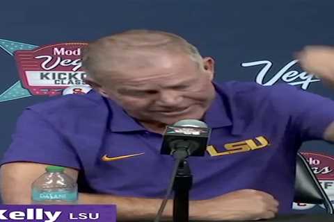 LSU coach Brian Kelly slams table in anger after ‘unacceptable’ loss to USC