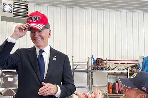 President Biden Banters With Trump Supporter Before Wearing MAGA Hat, New Video