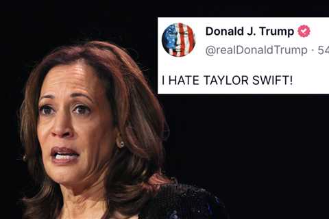 Here's How Kamala Harris (And Everyone Else) Reacted To Donald Trump's I Hate Taylor Swift Post