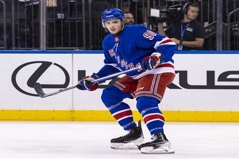 Rangers defenseman Victor Mancini turning heads during preseason