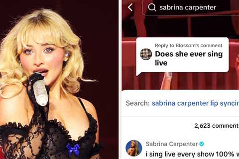 Sabrina Carpenter Clapped Back At A Fan Who Accused Her Of Only Singing Live “40%” Of The Time On..