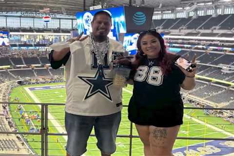 Cowboys fans brutally attacked at their first-ever game trying to help young woman from angry brute