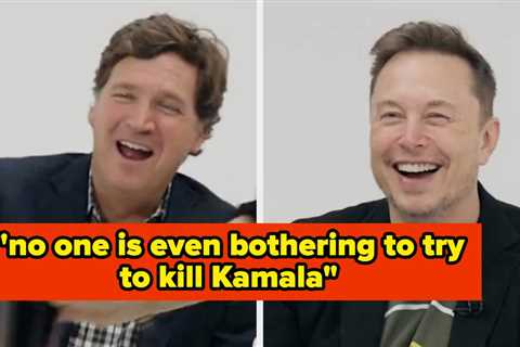 Tucker Carlson And Elon Musk Laughed At The Idea Of Kamala Harris Being Assassinated In A..