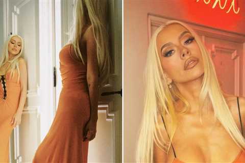 Christina Aguilera Flaunts Slim Figure In Halloween Dress