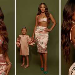 Victoria Monet Wore a Floral Set by Kim Shui Studio During a Photoshoot with Her Daughter