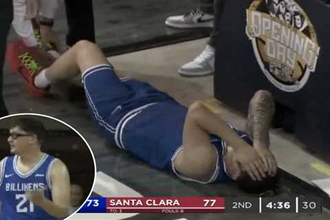 College basketball star Robbie Avila leaves game with brutal-looking ankle injury