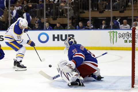 Rangers pull Igor Shesterkin during five-goal disaster against Sabres