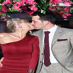 Coronation Street’s Katie McGlynn shares a kiss with Towie star boyfriend Ricky Rayment at a..