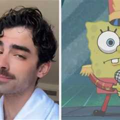 The Internet Is Losing It Over Joe Jonas's Thirsty Thigh Tats, Especially SpongeBob SquarePants