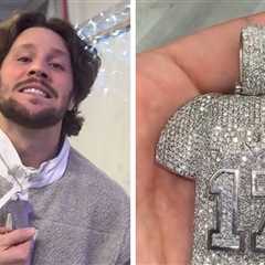 Josh Allen's MVP Chain Features White Gold, 27 Carats Of Diamonds