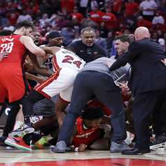 Heat-Rockets brawl explodes after Tyler Herro thrown to ground