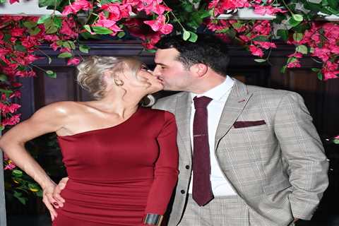 Coronation Street’s Katie McGlynn shares a kiss with Towie star boyfriend Ricky Rayment at a..