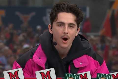 Timothée Chalamet Impresses With Football Knowledge on 'College GameDay'