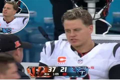 Joe Burrow lets out his Bengals frustrations in heated sideline exchange with coach Zac Taylor