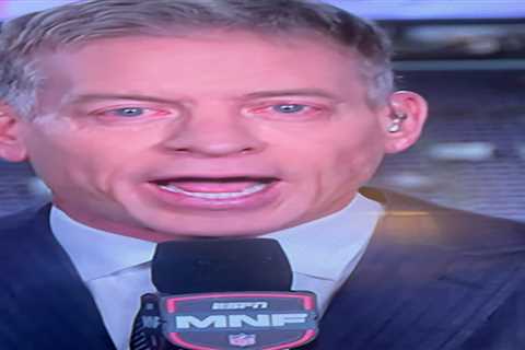 Troy Aikman’s red eyes spark fan concern during ‘MNF’ broadcast: ‘What in the world is wrong?’