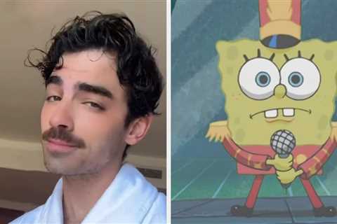 The Internet Is Losing It Over Joe Jonas's Thirsty Thigh Tats, Especially SpongeBob SquarePants