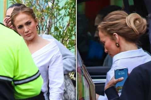 Jennifer Lopez Looks For Love On Set of New Comedy 'Office Romance'