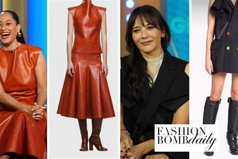 Tracee Ellis Ross Wore a Burnt Orange $1,670 ‘Entire Studios’ Leather Look Alongside Rashida Jones..