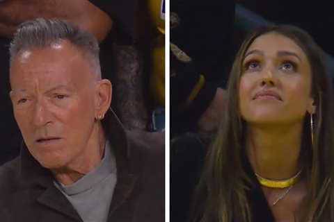 Bruce Springsteen, Jessica Alba Among Celebs at Lakers Game