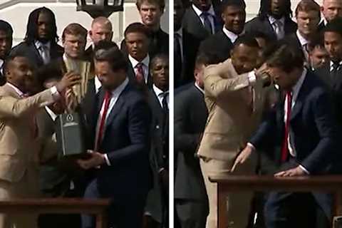 JD Vance Drops College Football Championship Trophy During OSU White House Visit