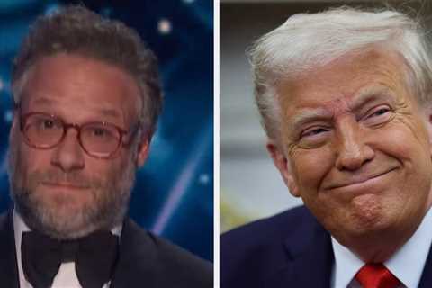 Seth Rogen Went Off-Script And Roasted Donald Trump Onstage While Presenting At An Awards Ceremony..