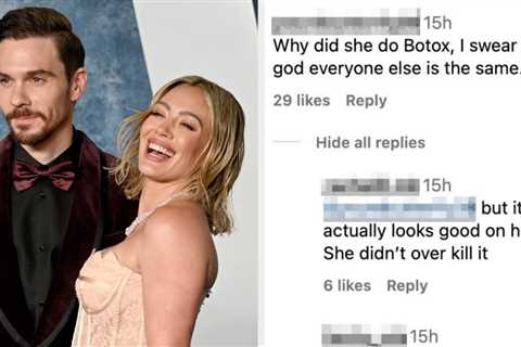After A Cruel Comment Under Hilary Duff’s Recent Photos Led To Speculation Around How Much Botox..
