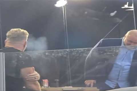 Pat McAfee vapes on set of his 2025 NFL Draft show in wild scene