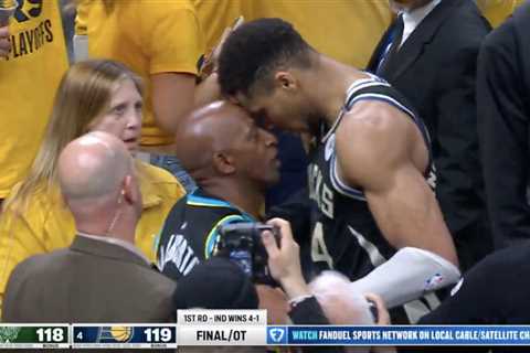 New video shows how heated NBA playoffs incident started between Tyrese Haliburton’s dad, Giannis..
