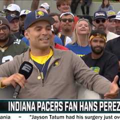 Viral Pacers fan who had trash thrown at him by rowdy Knicks nuts gets hero’s welcome in Indiana..