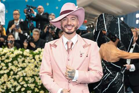 J Balvin Looks Dapper in Pink Vintage Suit at Met Gala 2025