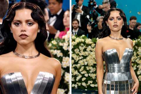 Jenna Ortega's Stunning Metallic Met Gala Look Was Actually Made Entirely Out Of Rulers