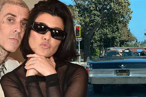 Kourtney Kardashian & Travis Barker Visit Courthouse Where They Married